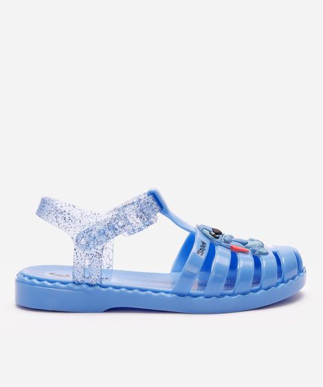 sandália fechada infantil stitch transparente