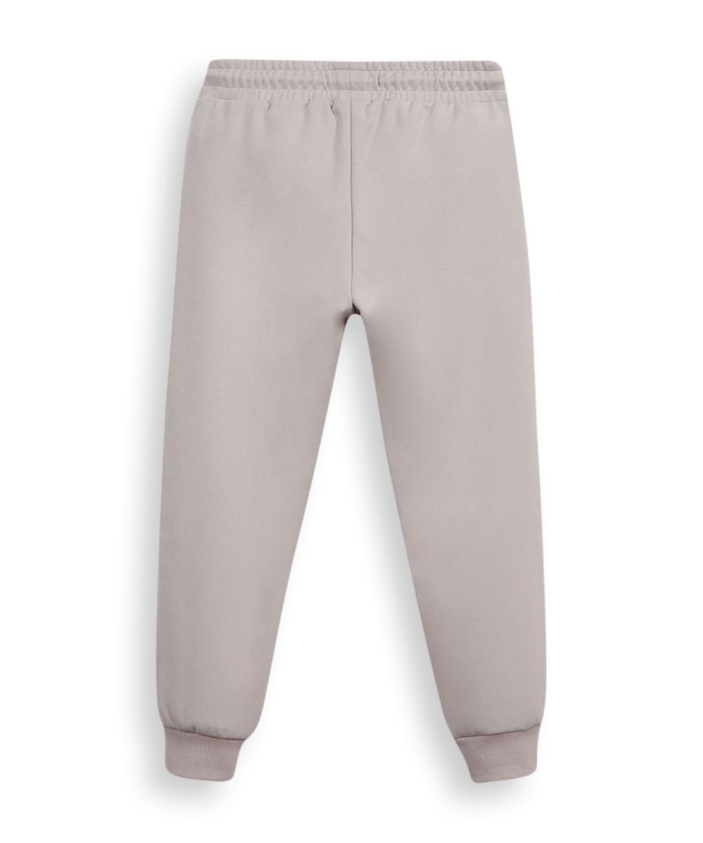 calça jogger infantil de moletom com bolsos cinza