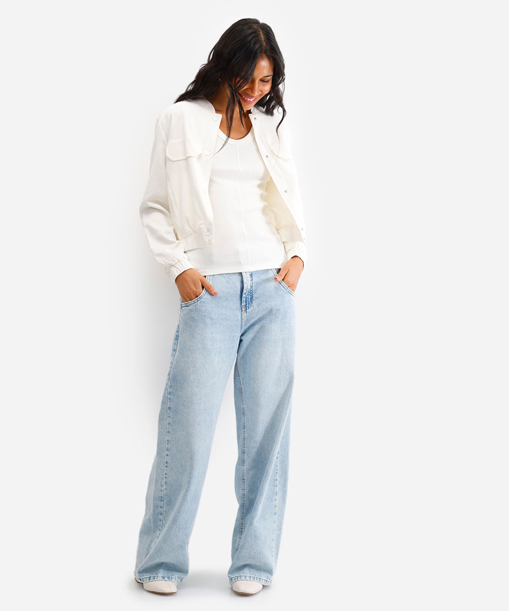 jaqueta bomber feminina com linho bege