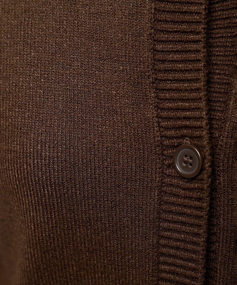 cardigan feminino de tricot mindset marrom