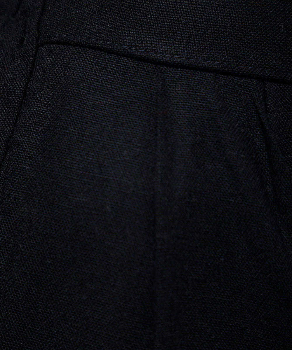 calça barrel feminina com linho mindset preta