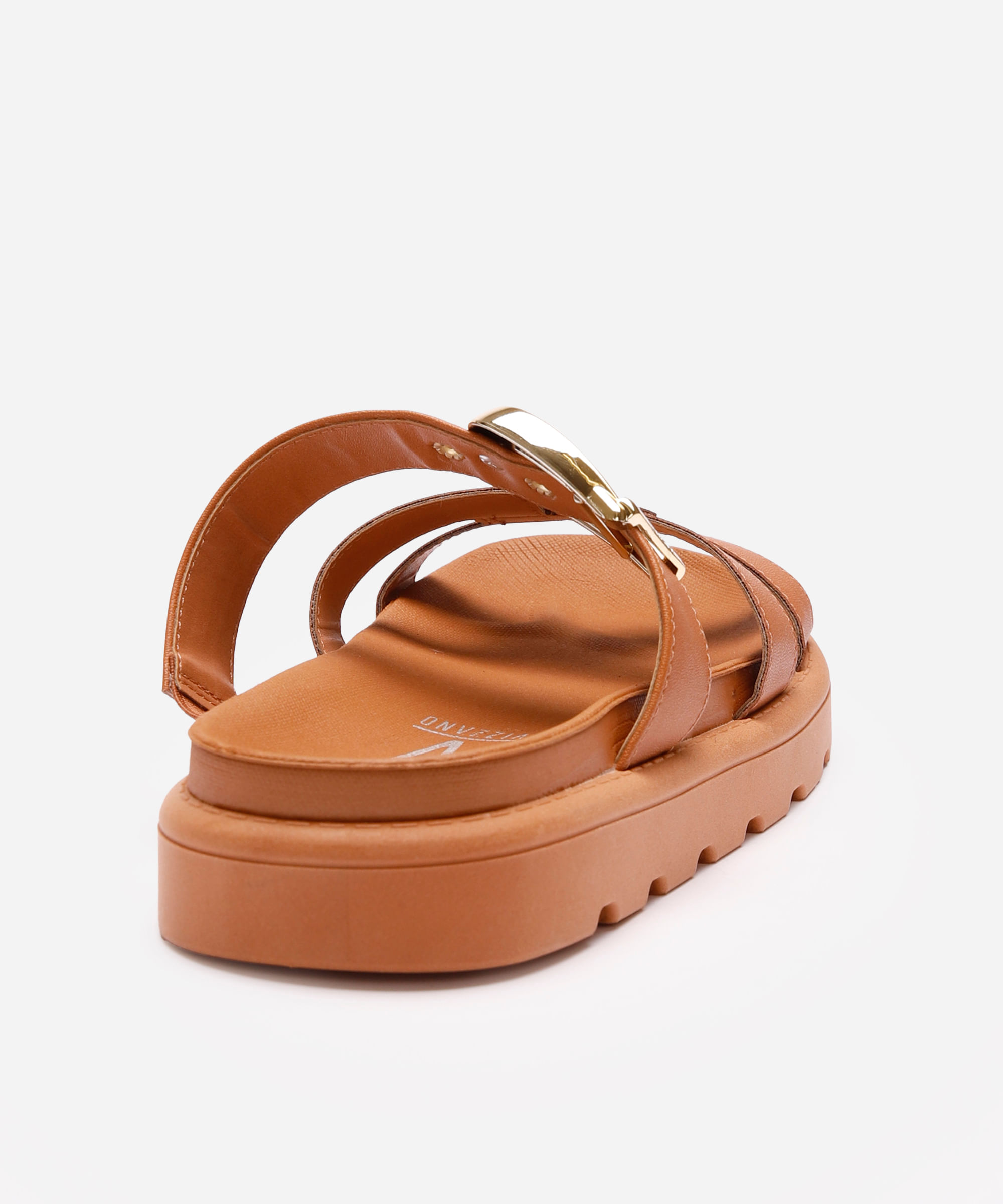 papete flatform feminina com fivela vizzano marrom