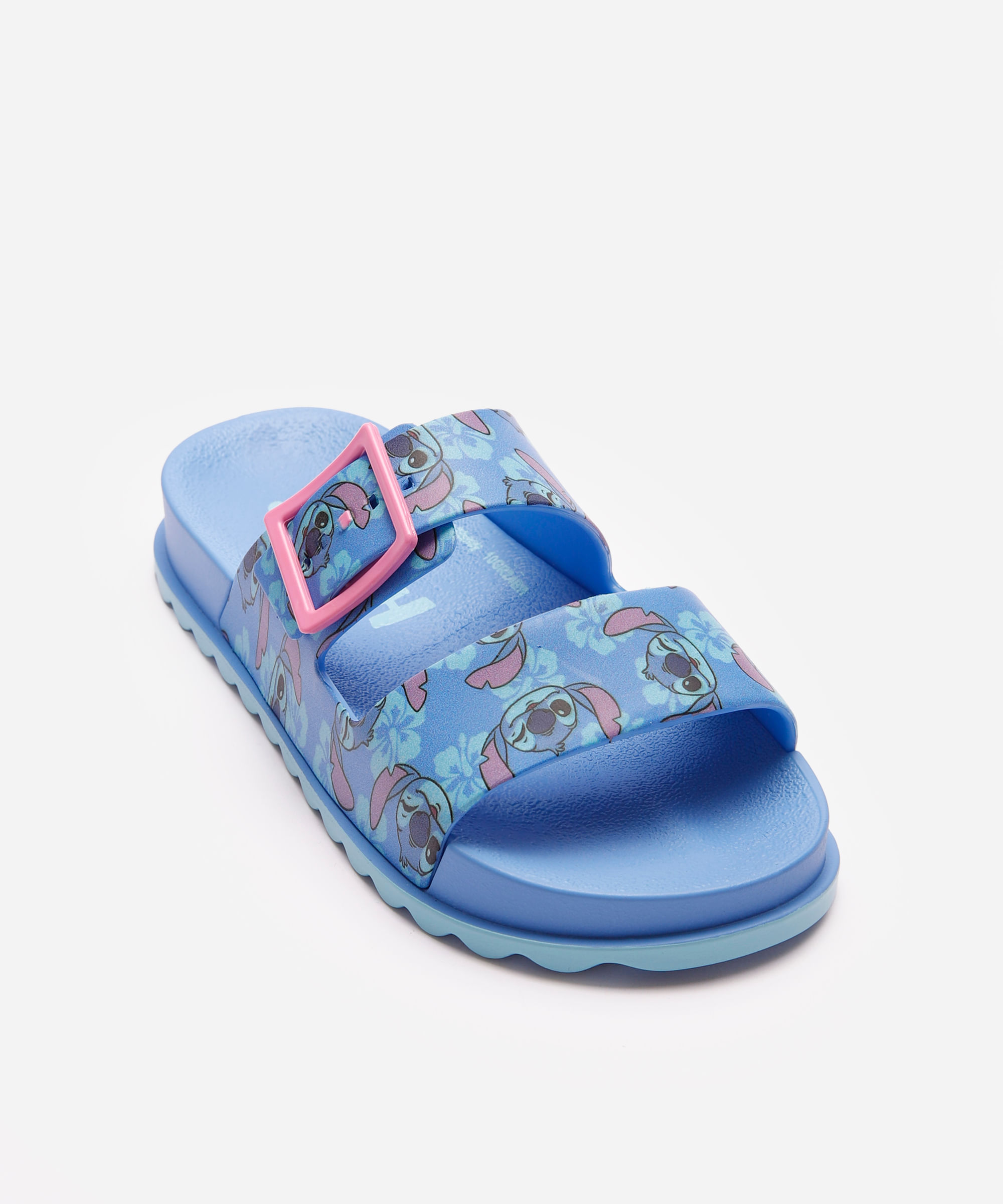 papete infantil stitch com fivela grendene azul