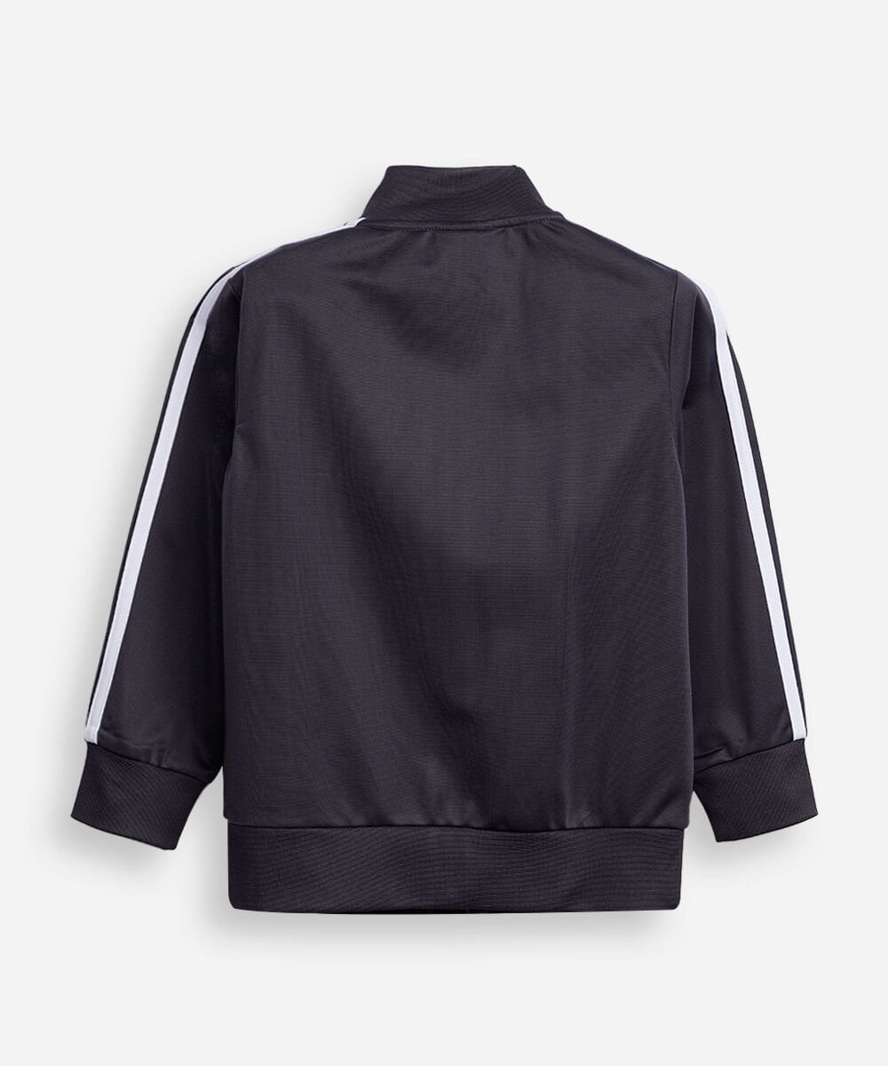 jaqueta infantil com listra minecraft cinza