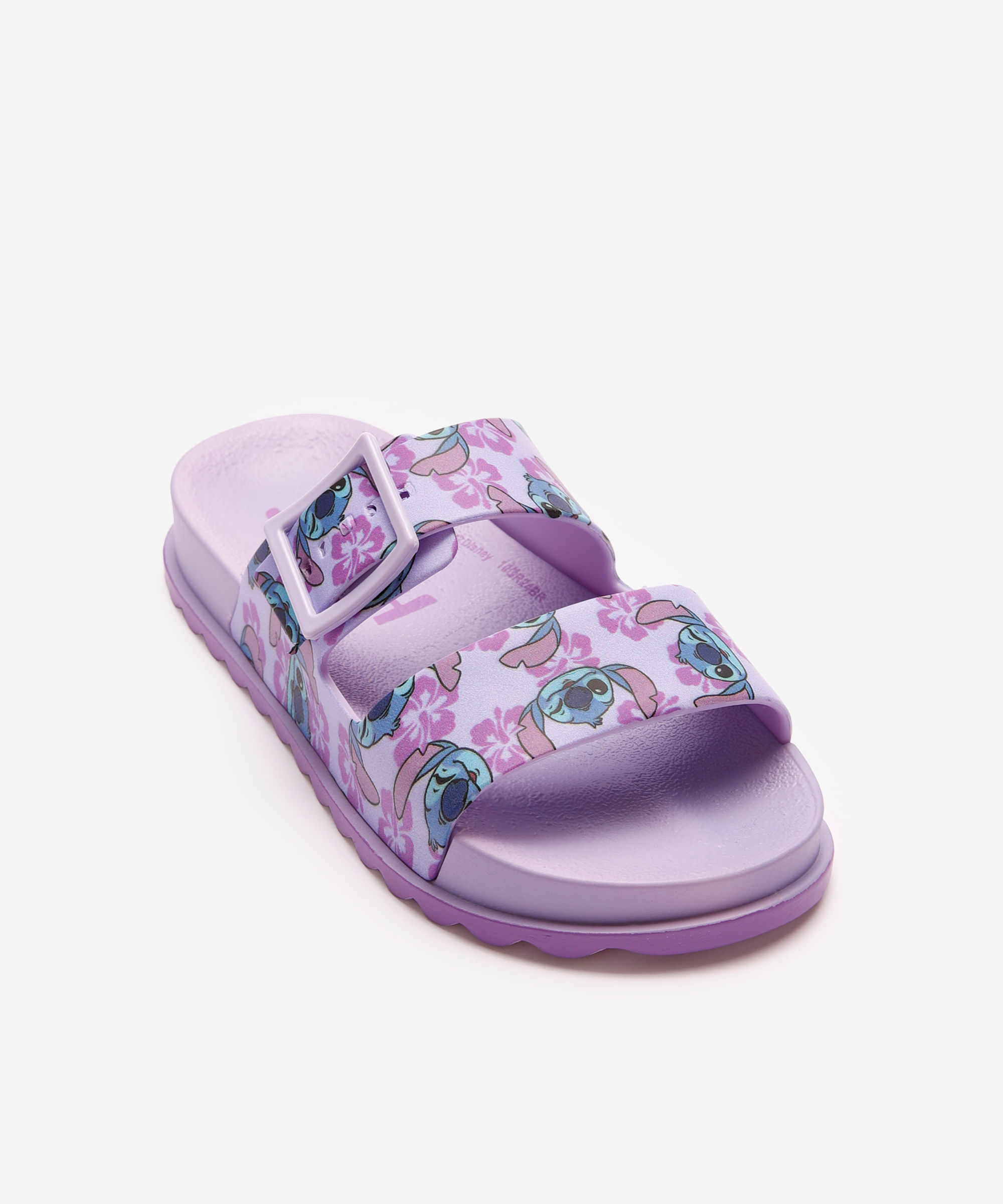papete infantil stitch com fivela grendene lilás