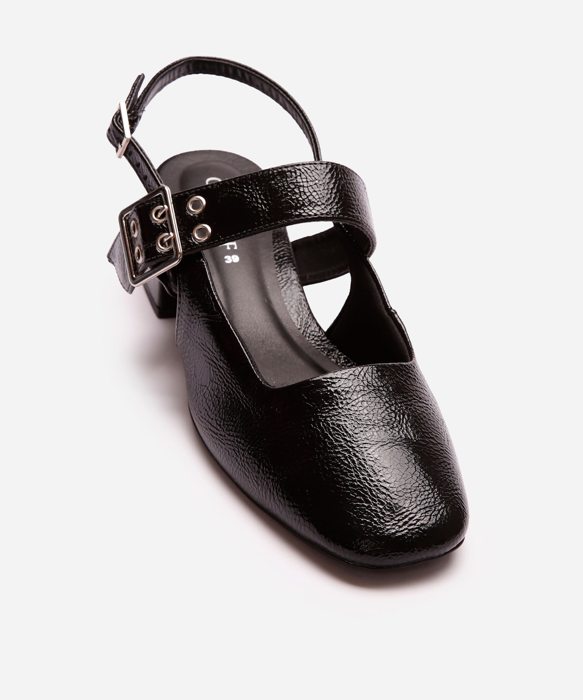 scarpin boneca com ilhós oneself preto