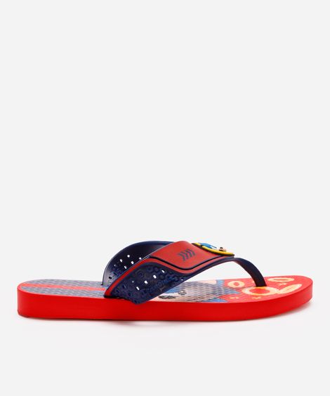 chinelo infantil ipanema sonic vermelho