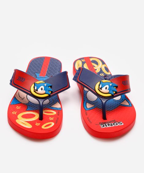 chinelo infantil ipanema sonic vermelho