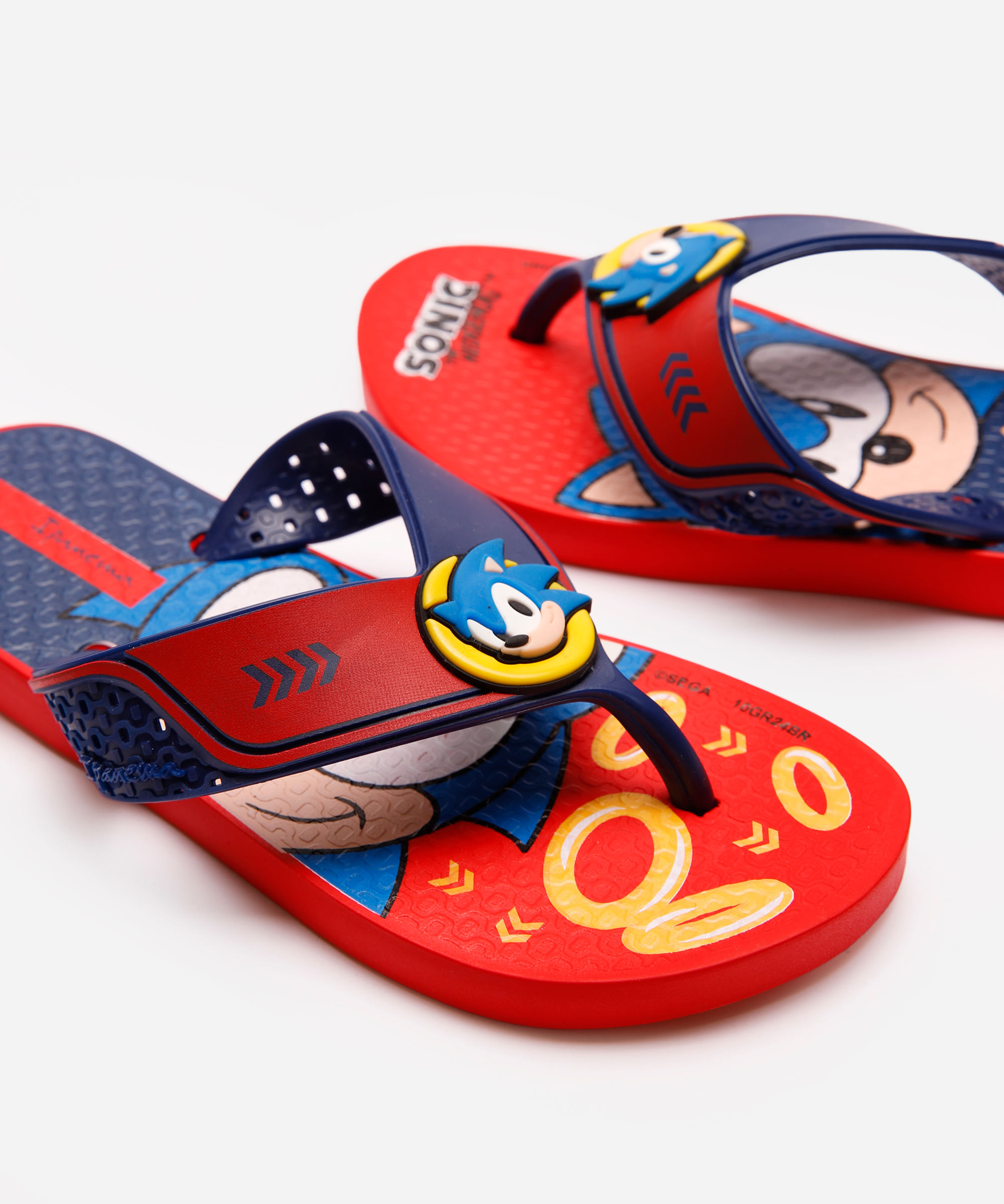 chinelo infantil ipanema sonic vermelho