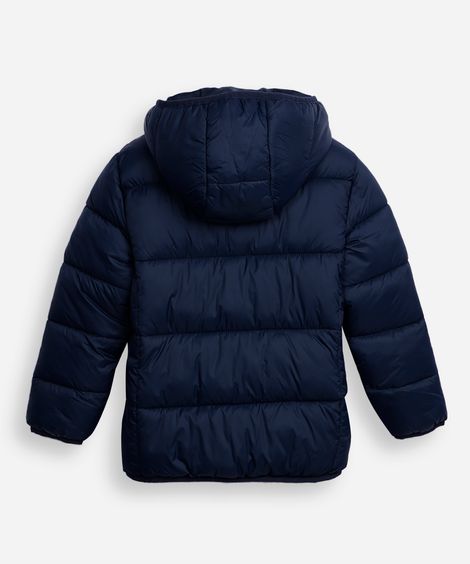 jaqueta puffer infantil - azul marinho