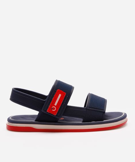 sandália infantil com velcro malaga cartago azul