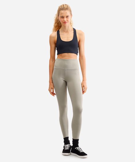 calça legging esportiva ace com bolsos verde