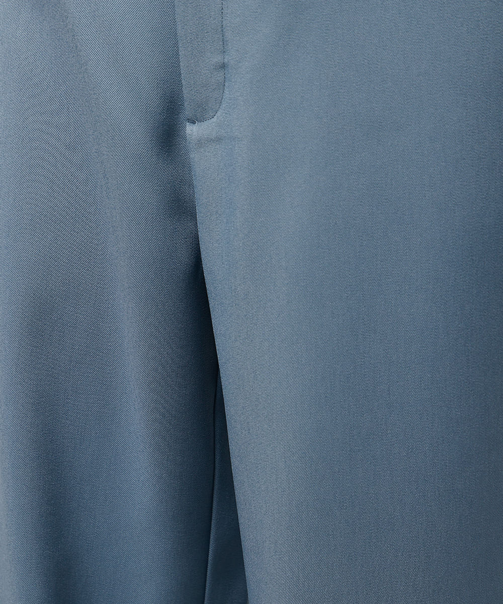 calça reta feminina de alfaiataria com cinto mindset azul