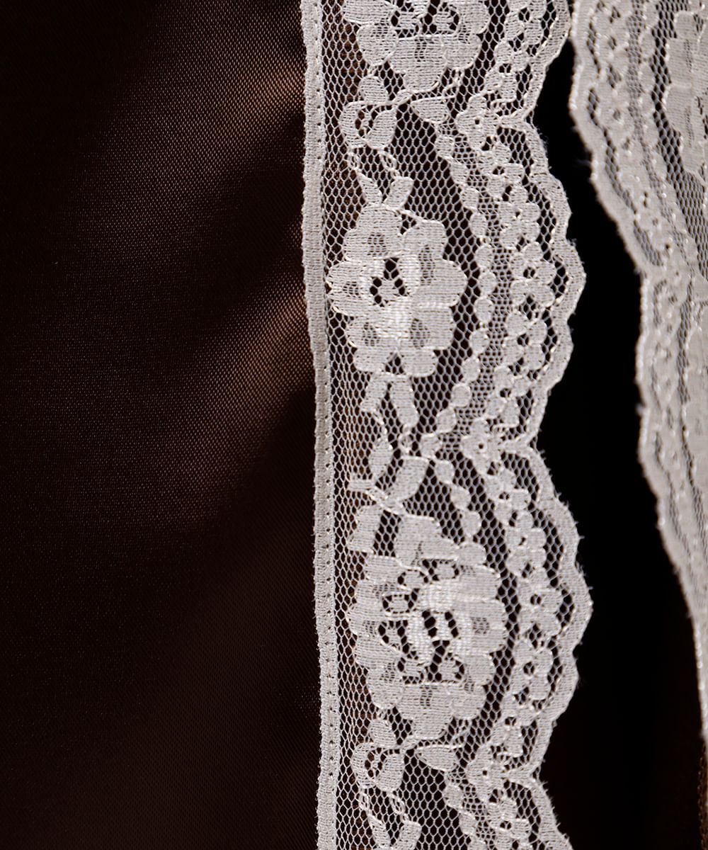 saia midi feminina acetinada com renda e fenda mindset marrom