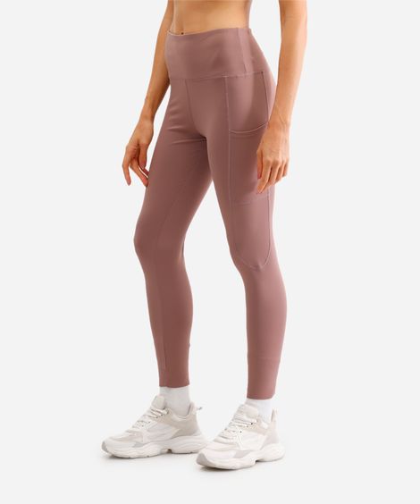 calça legging esportiva com bolsos rosa