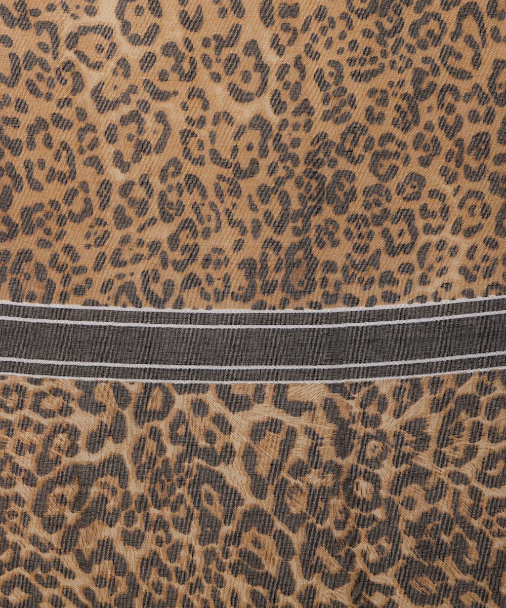 lenço feminino animal print marrom