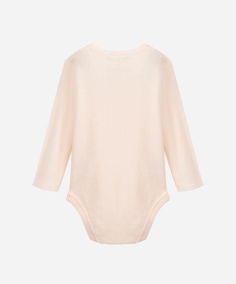 body infantil de algodão snoopy off white