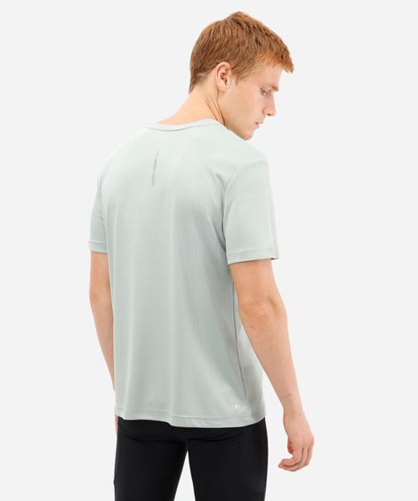 camiseta esportiva masculina run texturizada verde