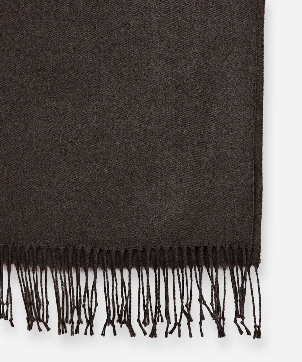 cachecol masculino de tricot básico cinza