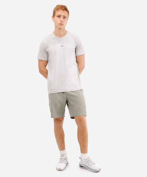 bermuda masculina reta com nervuras verde