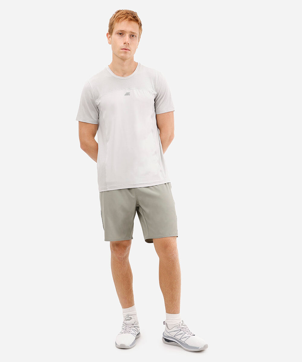 bermuda masculina reta com nervuras verde