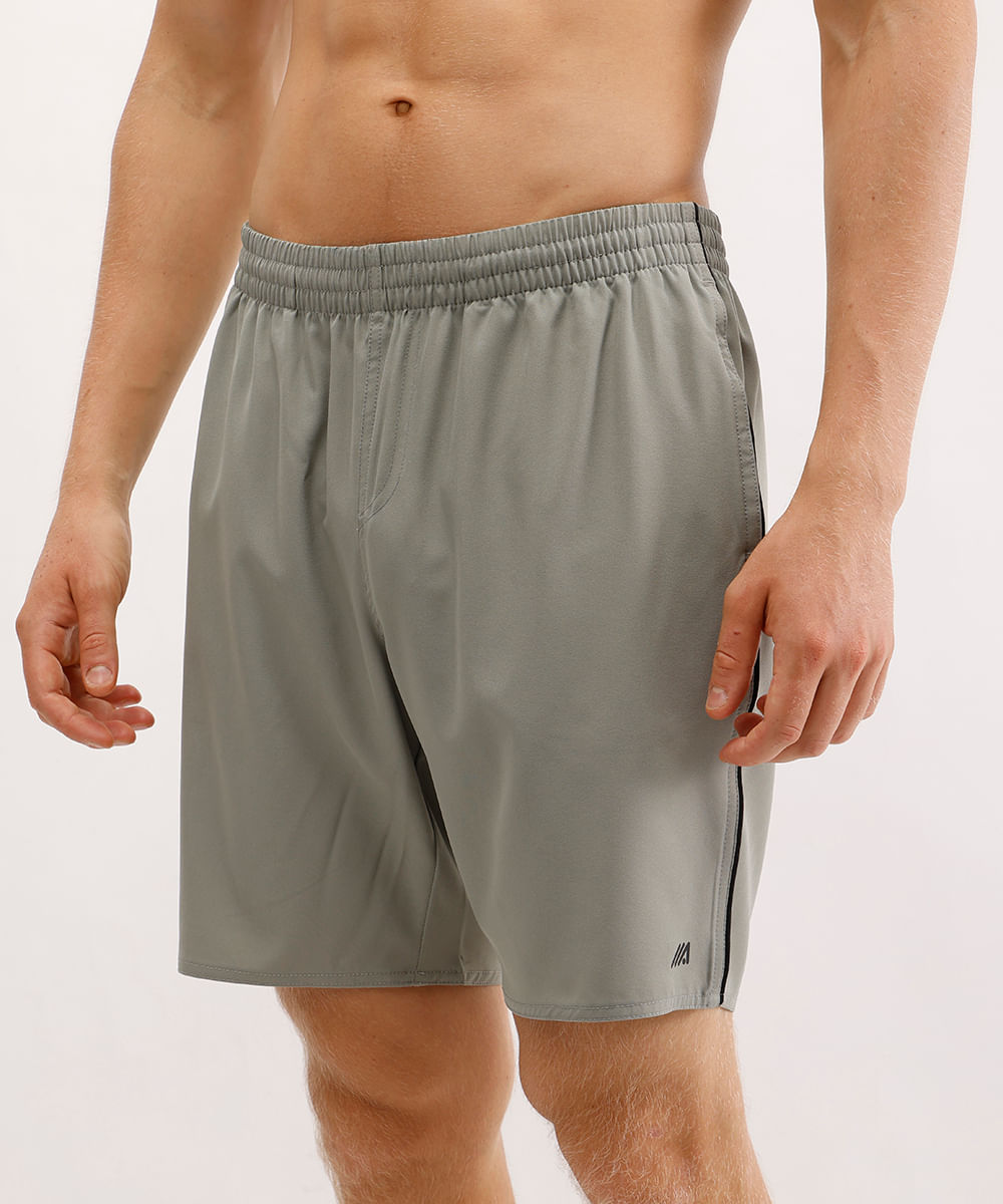 bermuda masculina reta com nervuras verde