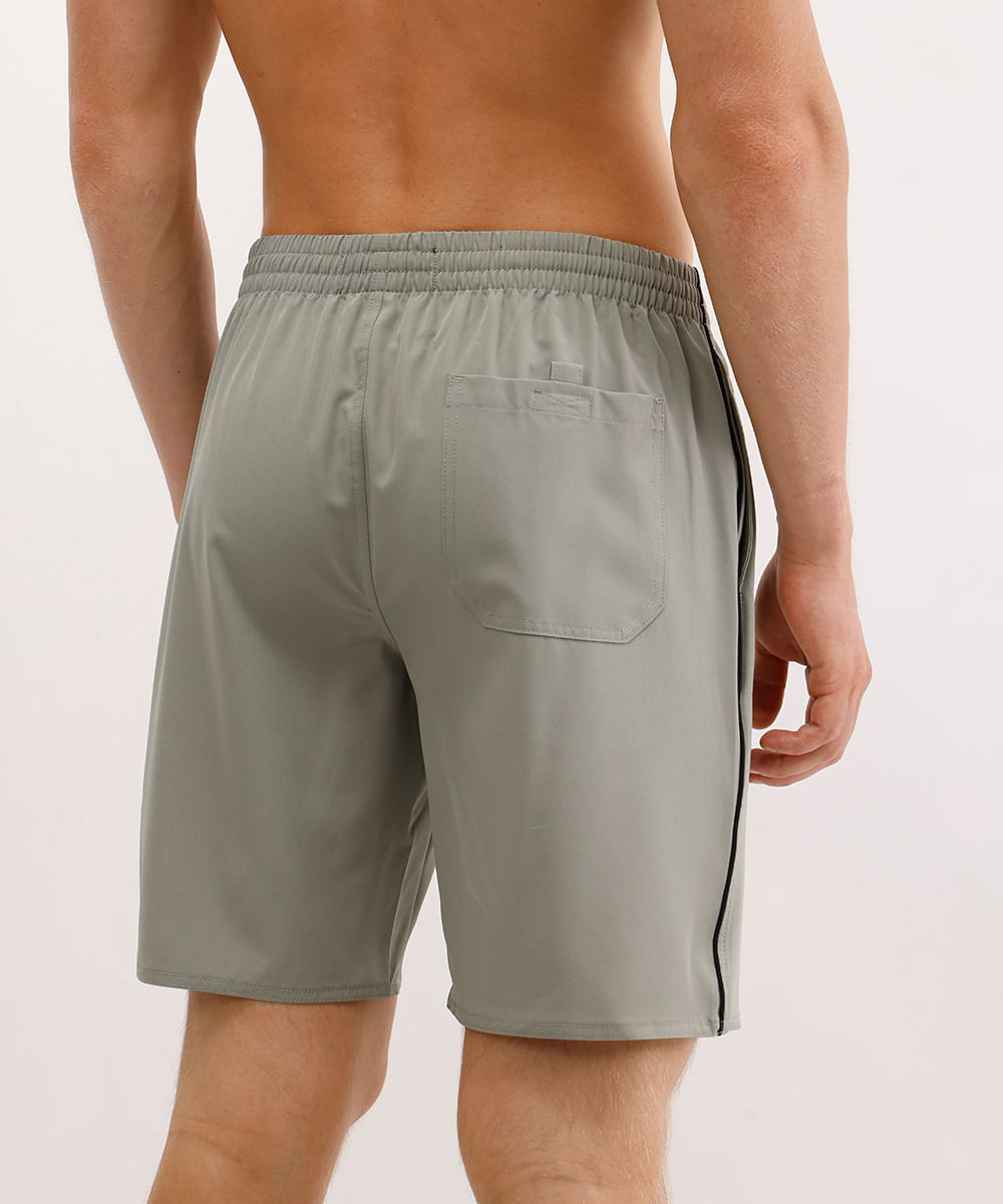 bermuda masculina reta com nervuras verde
