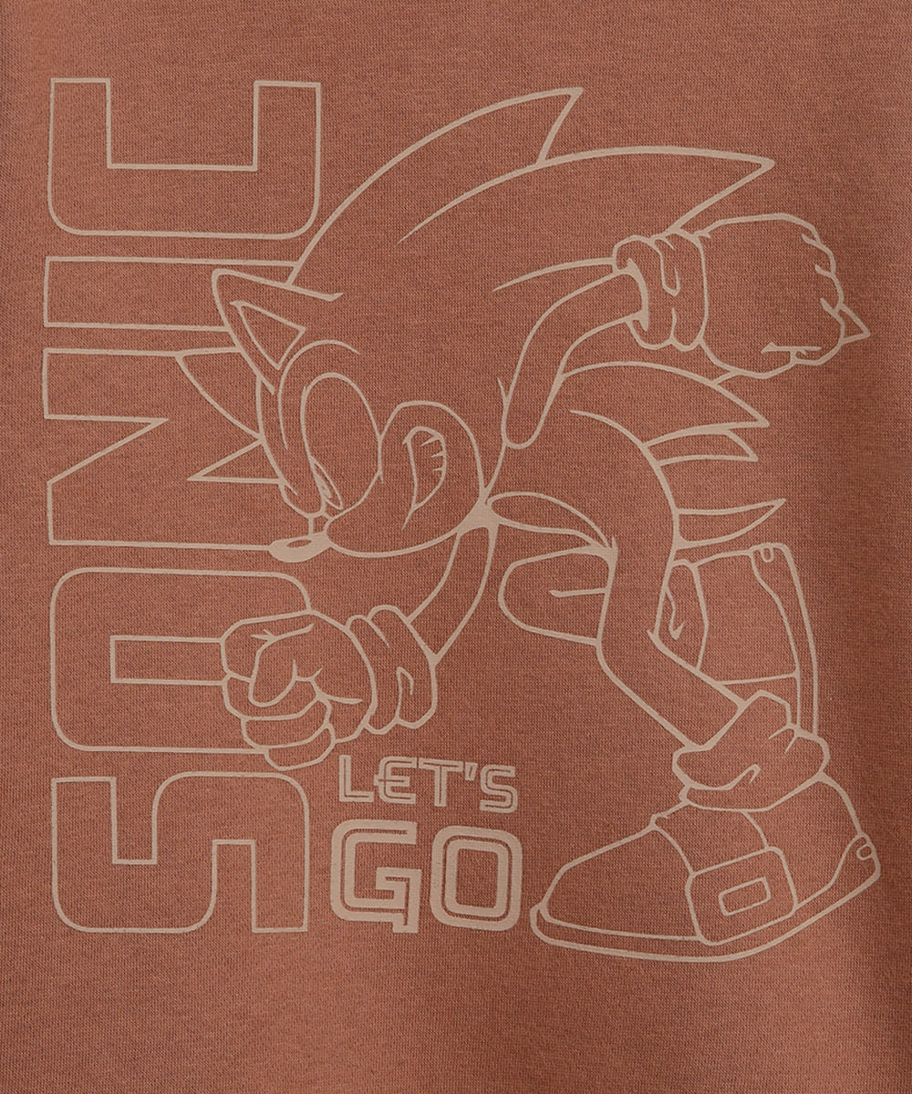 blusão de moletom infantil sonic marrom