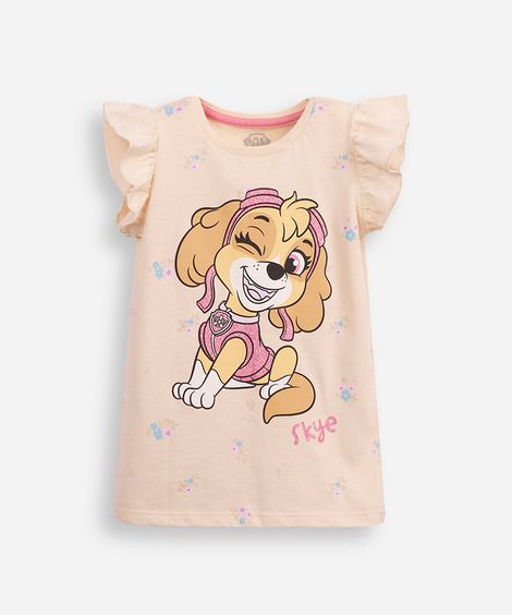blusa infantil de algodão skye bege