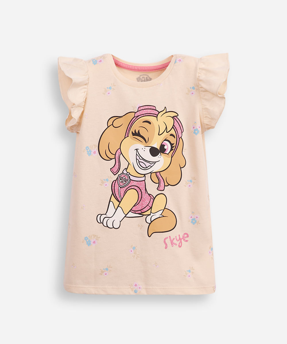 blusa infantil de algodão skye bege