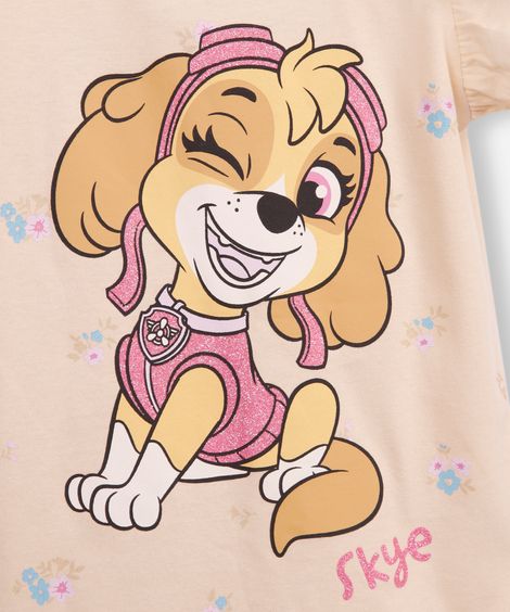 blusa infantil de algodão skye bege