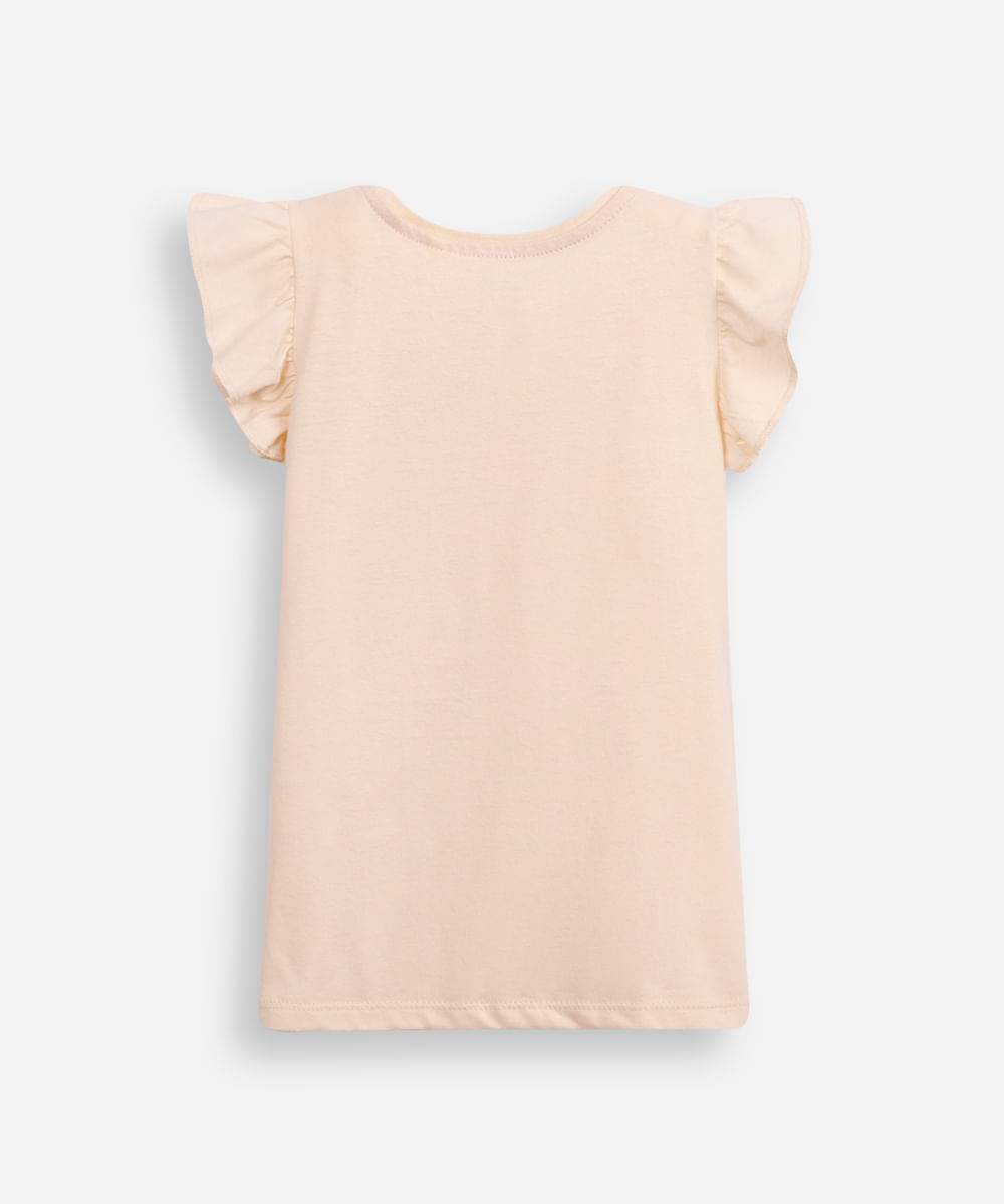 blusa infantil de algodão skye bege