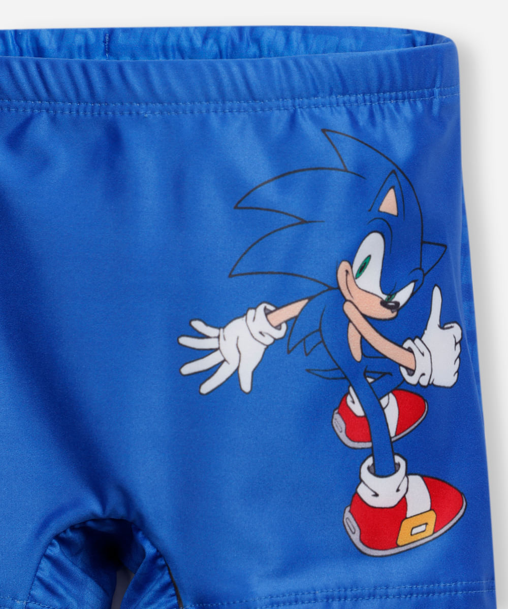 conjunto infantil proteção uv sonic azul