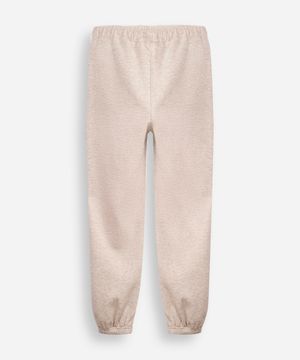 calça jogger juvenil de moletom básica cinza