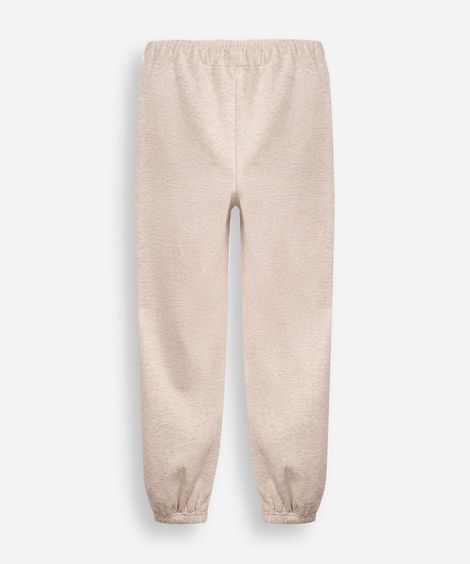 calça jogger juvenil de moletom básica cinza