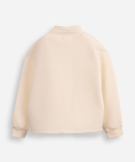 blusão de moletom juvenil gola alta mon amour off white