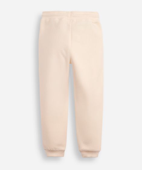 calça jogger infantil de moletom homem aranha bege