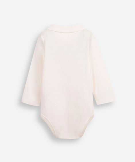 body polo infantil de algodão off white