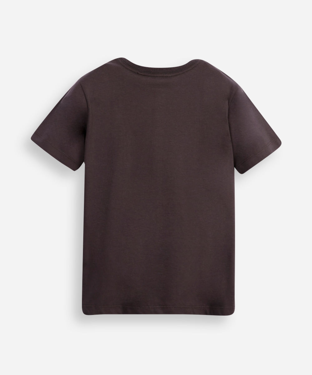 camiseta infantil minecraft de algodão manga curta cinza