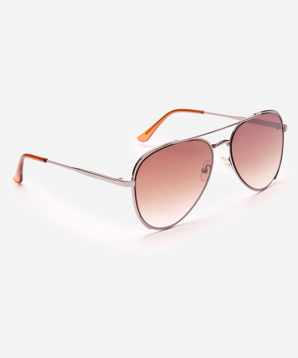 óculos de sol masculino aviador triton prateado
