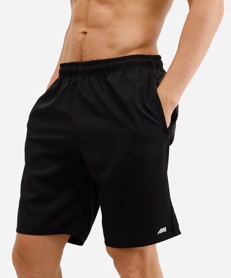 bermuda esportiva masculina reta preta