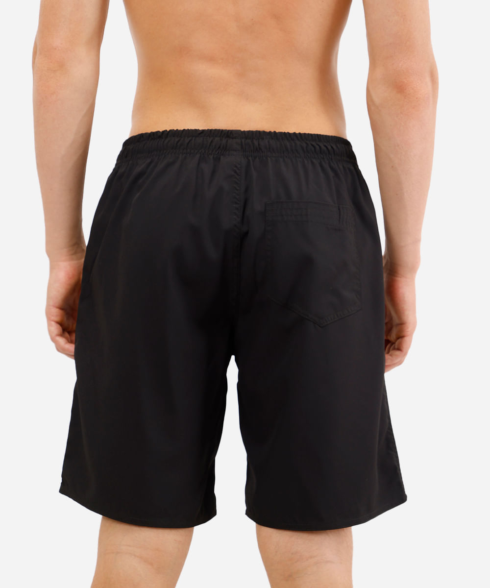 bermuda esportiva masculina reta preta