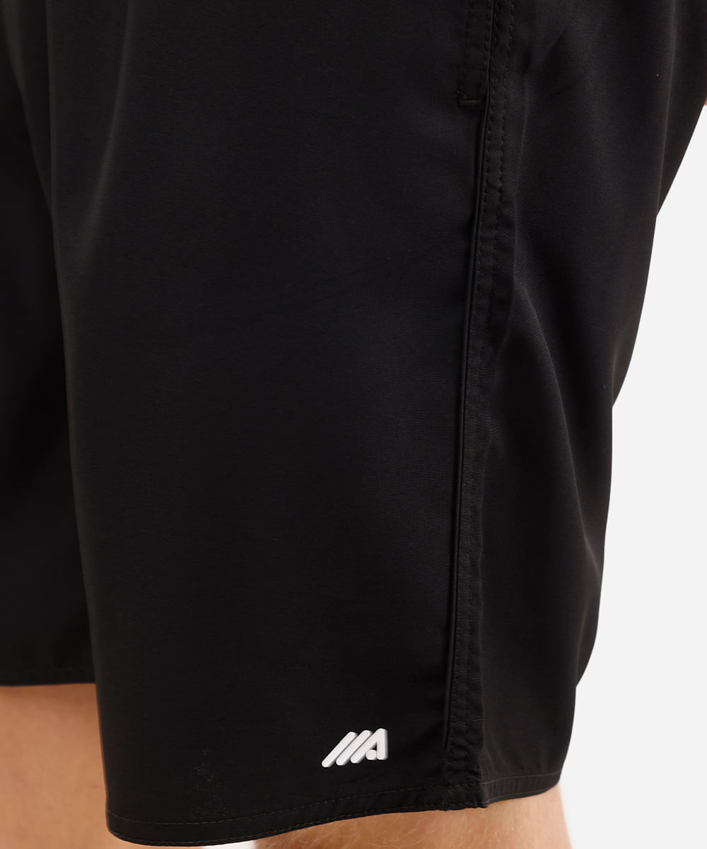 bermuda esportiva masculina reta preta
