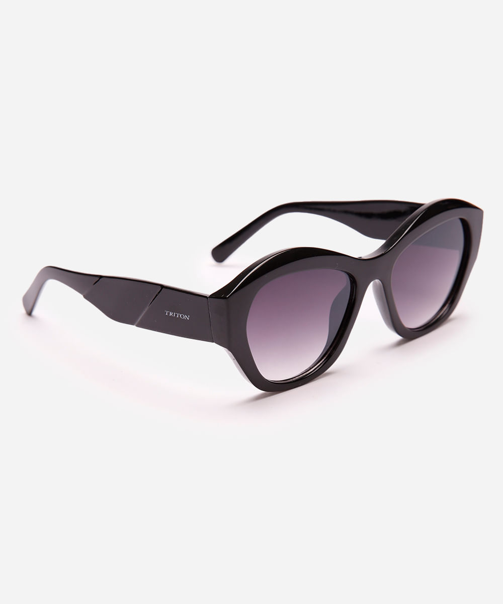 óculos de sol feminino oval triton preto