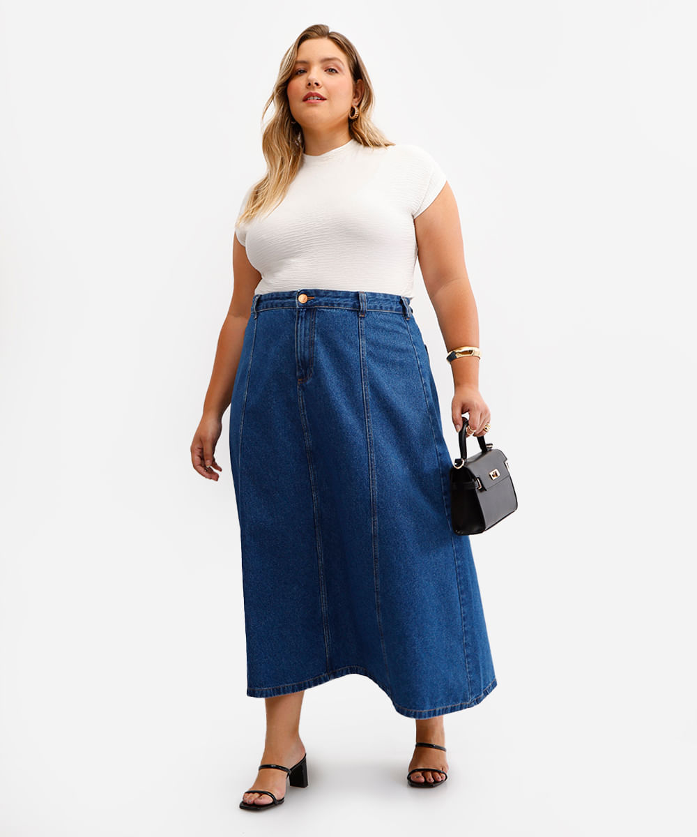 blusa de viscose gola alta manga japonesa plus size off white