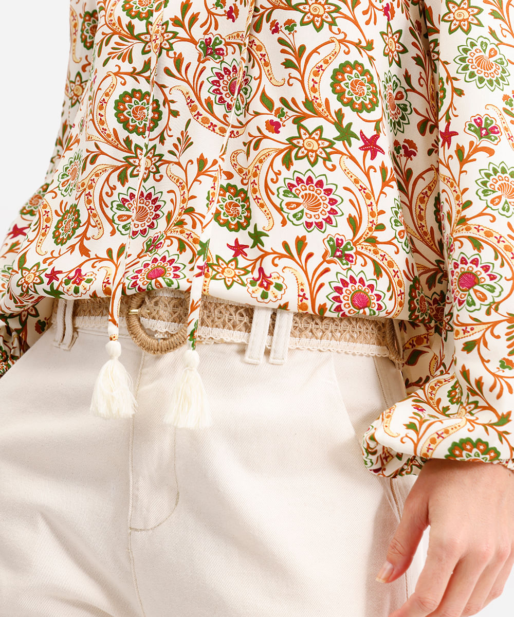 bata feminina de viscose manga longa bege