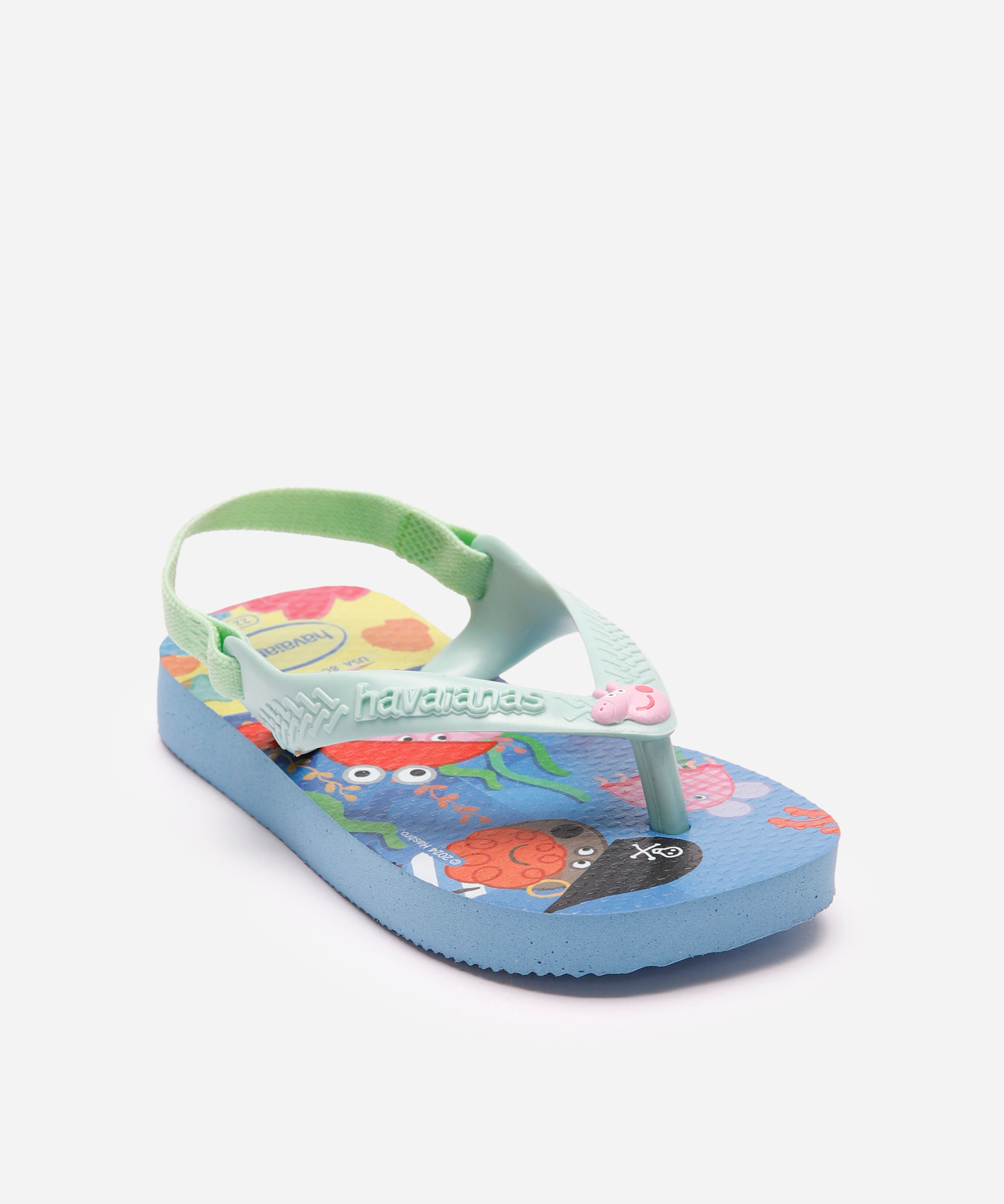 chinelo havaianas infantil peppa pig azul