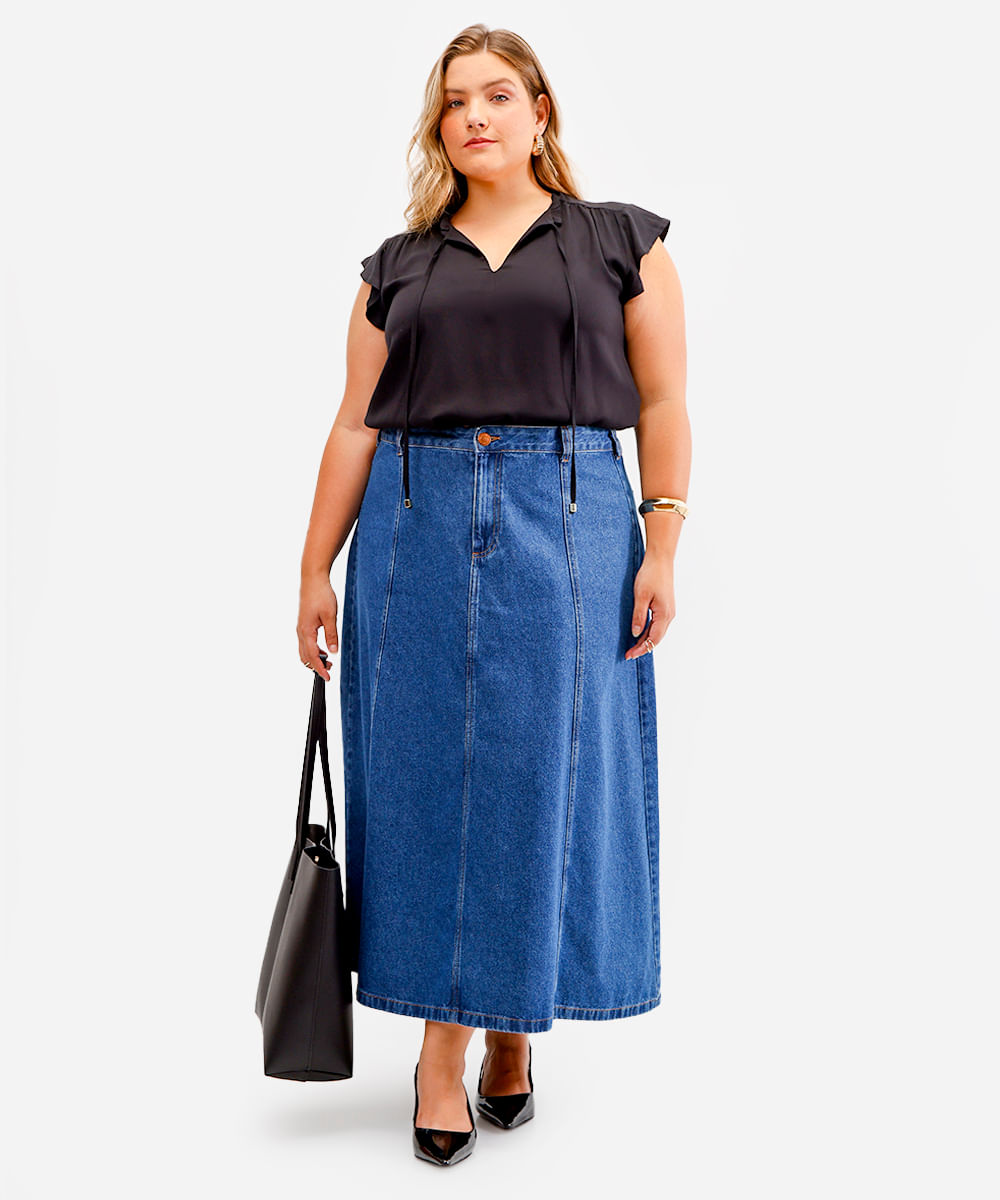 blusa feminina de viscose manga curta plus size preta