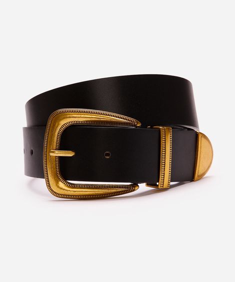 cinto feminino largo fivela quadrada preto