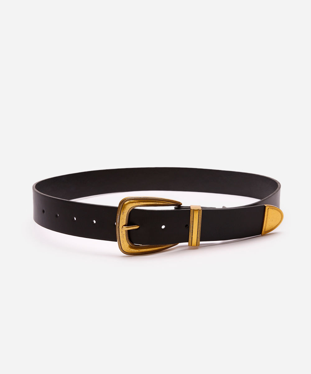 cinto feminino largo fivela quadrada preto